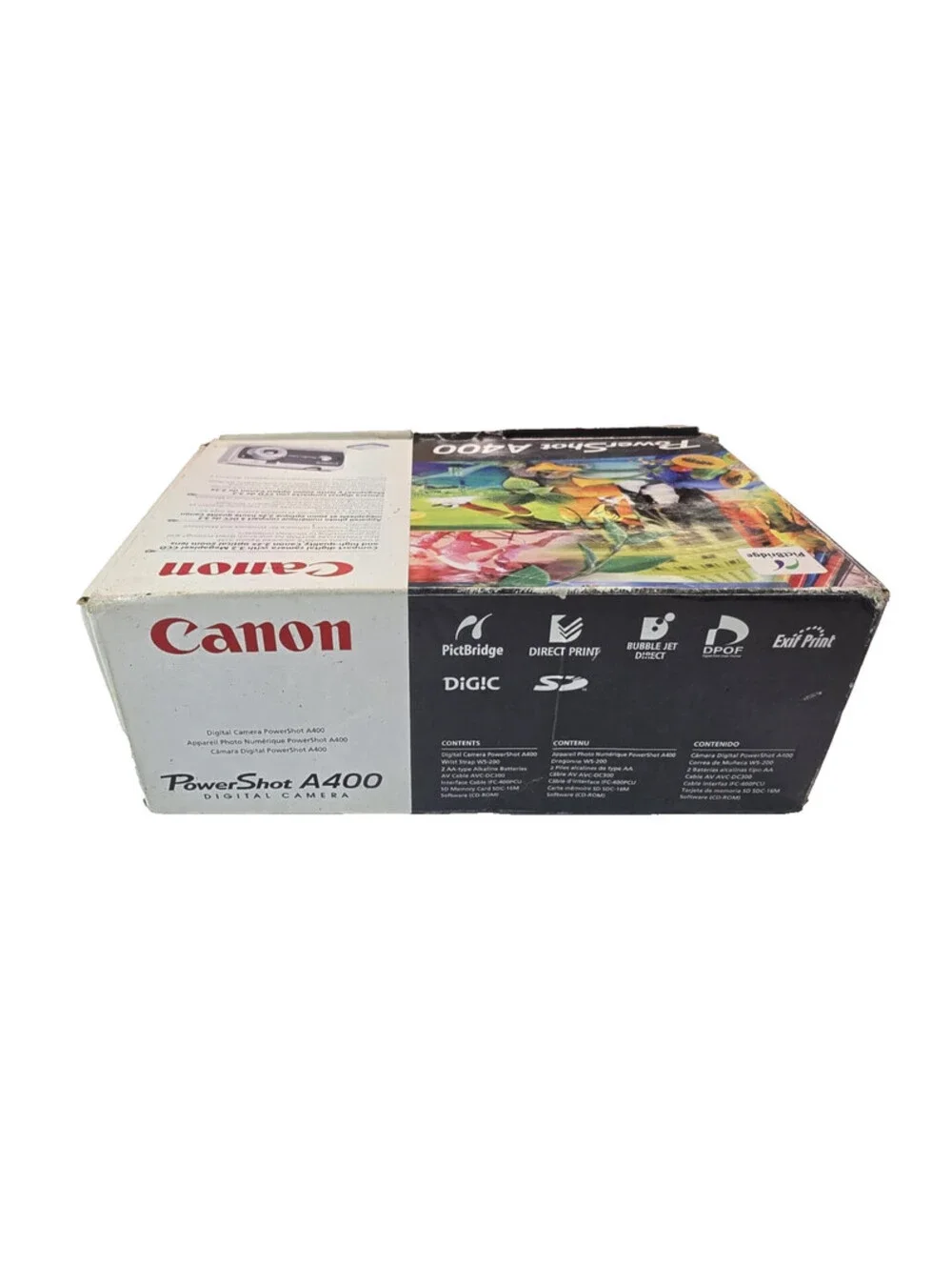 Canon PowerShot A400 PSA400 BKN Silver Black Compact Digital Camera With Box